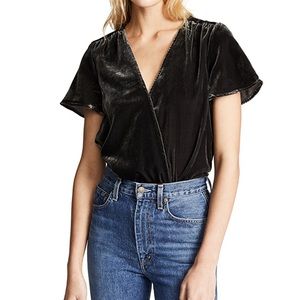 Splendid Velvet Surplice Top